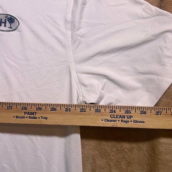 VTG Tour Play Hilton Head Island HHI Men LG Golf Polo White‎ Embroidered (W) - Picture 6 of 8